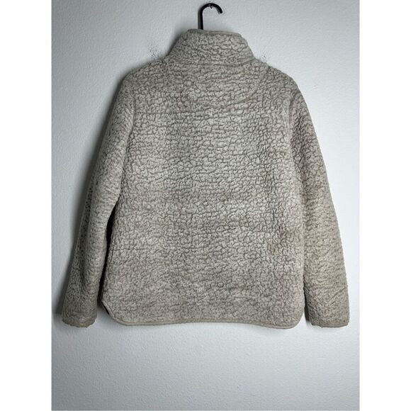 Thread & Supply Women’s Sherpa 1/4 Zip Sweater Pullover Gray Beige Size XS - Picture 3 of 11